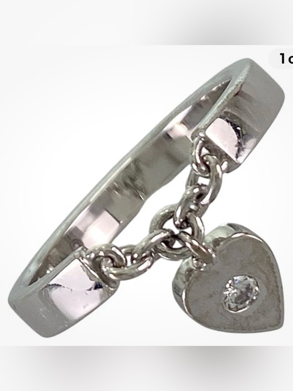 Authentic Cartier Mon Amour/Monumur Heart Diamond Ring 18k White Gold